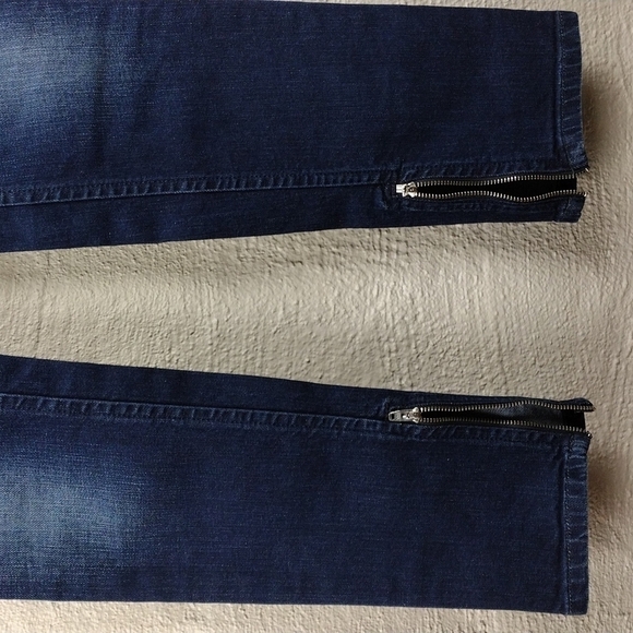 DIESEL ZIVY Blue Dark Wash Five Pocket Mid Rise Straight Leg Denim Jeans - Picture 5 of 15